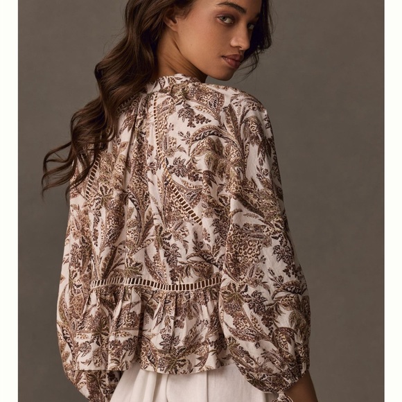 Linen Anthropologie blouse - Picture 2 of 8